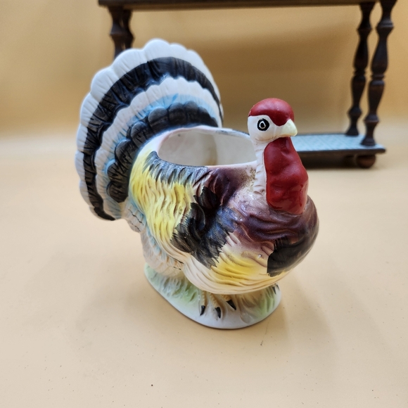 Relpo Other - Vintage Thanksgiving Relpo Turkey Planter Candy Dish Figurine Japan
